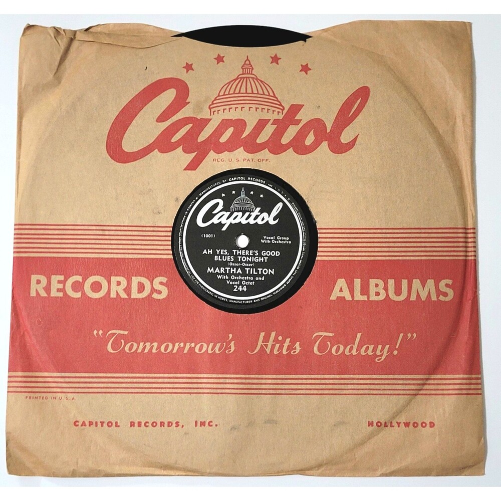 78 Pop MARTHA TILTON Ah Yes, There's Good Blues Tonight CAPITOL 244 E